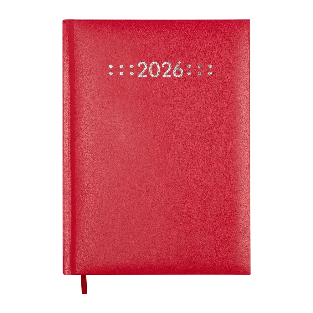Щоденник датований Buromax Classic з бумвінілу А5 336 сторінок червоний BM.21121-05