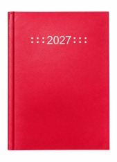 Щоденник датований 2027 Buromax Classic з бумвінілу А5 336 сторінок червоний BM.21121-05