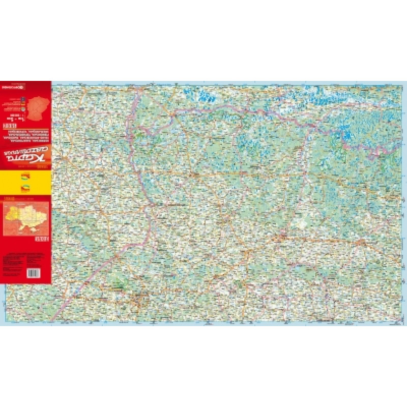 Карта автошляхів Україна Захід м-б 1:500 000. Фото 3