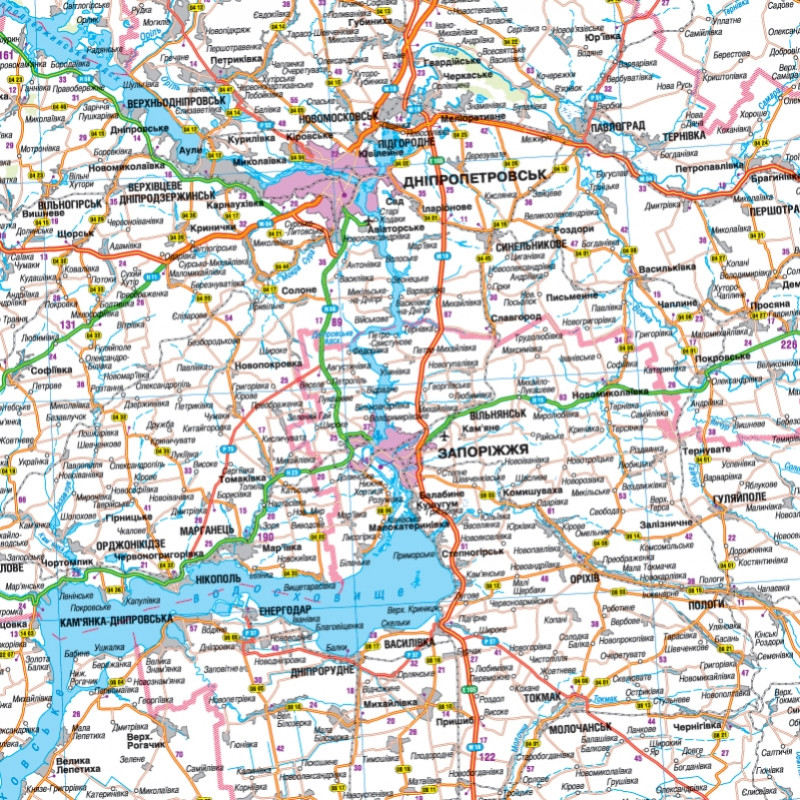 Карта автошляхів Україна м-б 1: 1 000 000. Фото 3