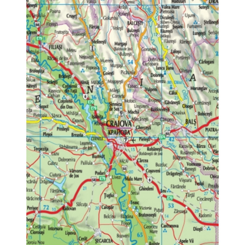 Карта автошляхів Румунiя м-б 1:725 000. Фото 2