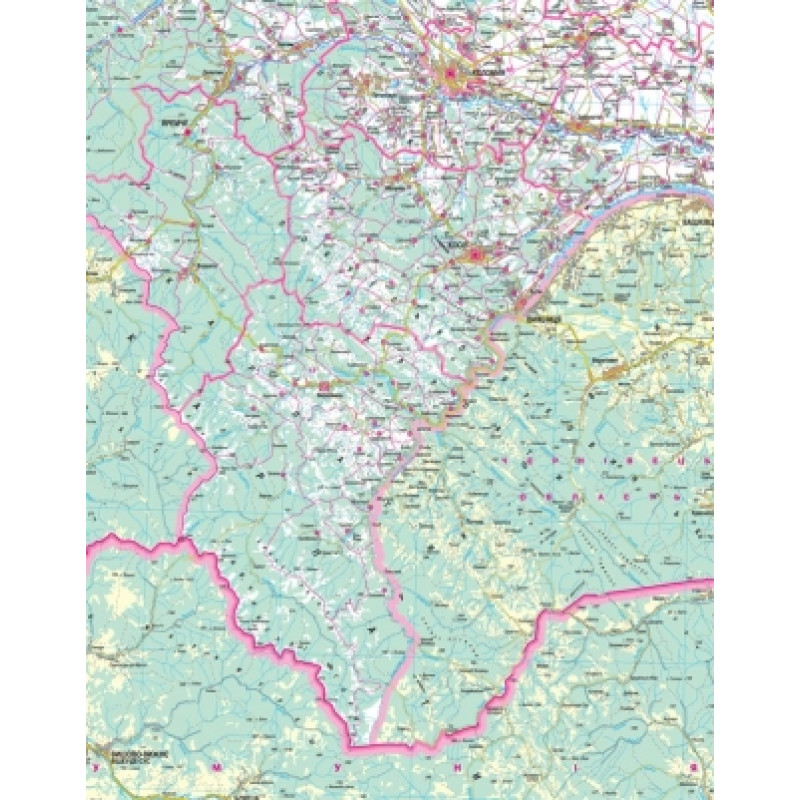 Карта Політико-адміністративна Івано-Франківська обл. м-б 1:250000. Фото 2