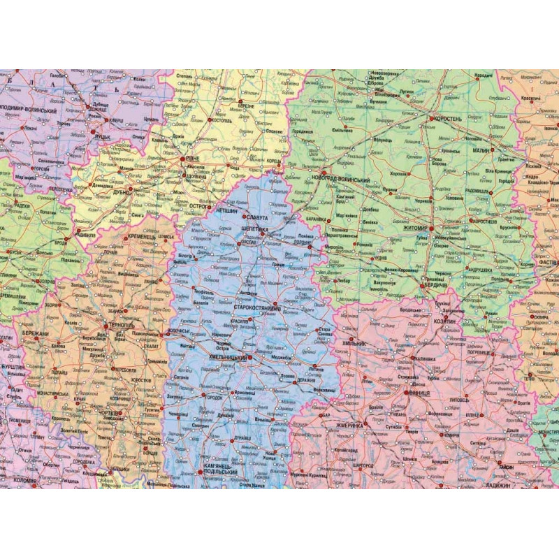 Україна. Політико-адміністративна ламінована м-б 1:1 500 000 . Фото 2