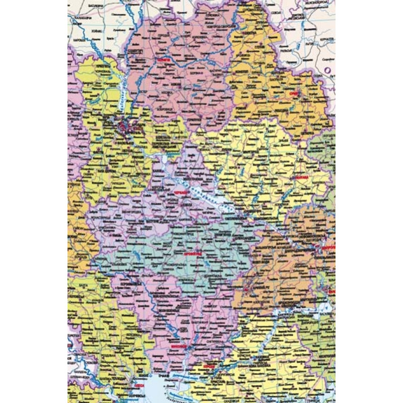 Україна. Політико-адміністративна картон ламінована м-б 1:2 500 000. Фото 3