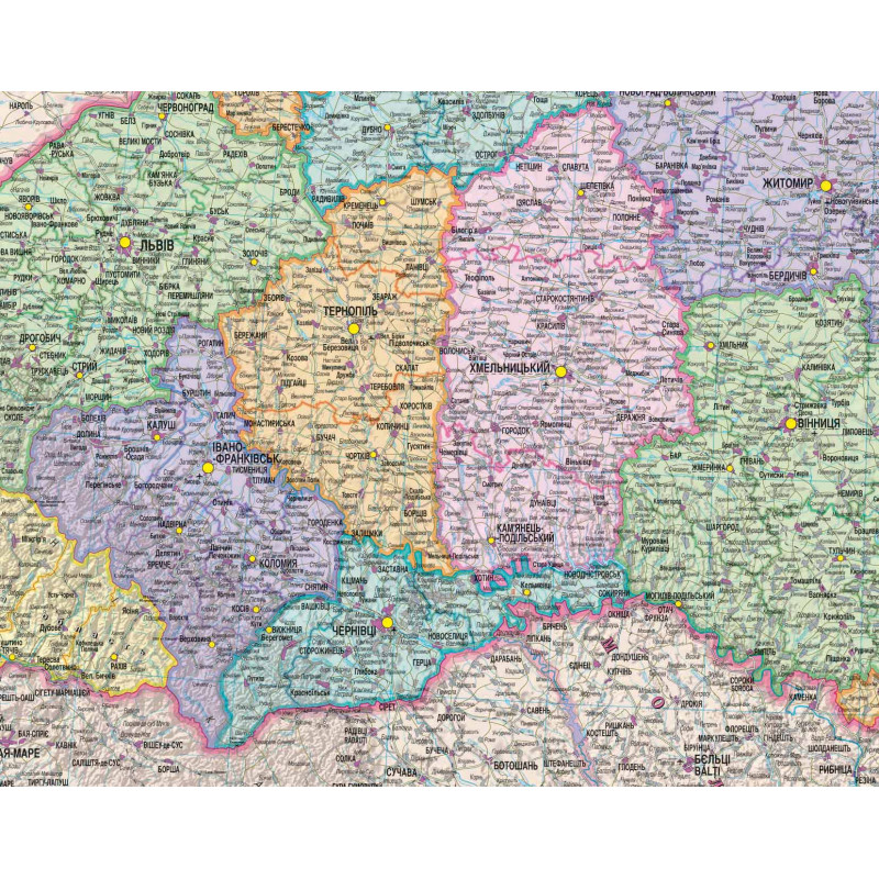 Україна. Політико-адміністративна  м-б 1:1 000 000 картон  . Фото 3