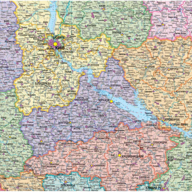 Україна. Політико-адміністративна  м-б 1:1 000 000 картон  . Фото 2