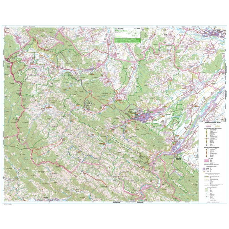 Туристична карта КАРПАТИ Косівський район м-б 1:50 000. Фото 3