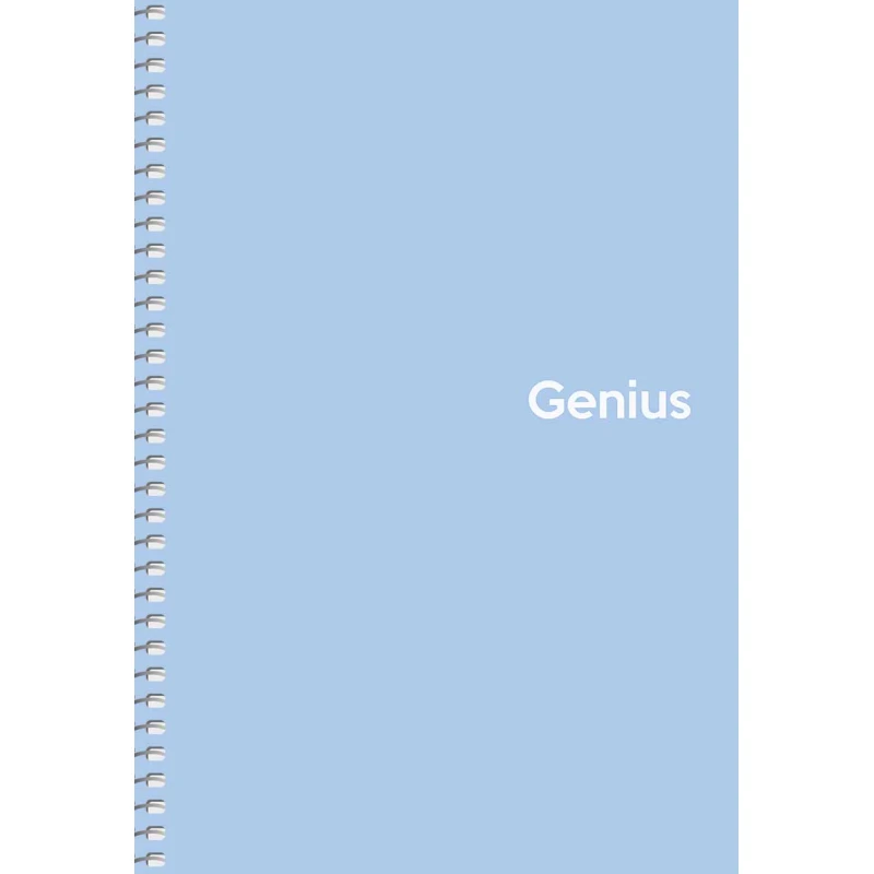 Зошит Школярик Genius А5 80 аркушів, на спіралі, пластикова обкладинка, клітинка A5-080-6804K
