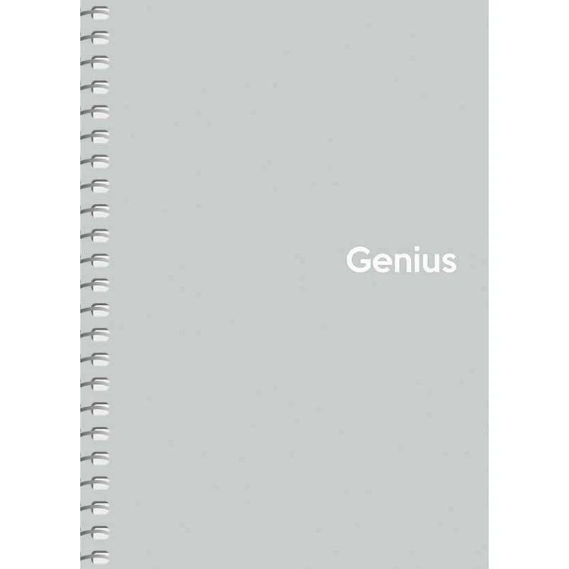 Блокнот Школярик Genius A6 80 аркушів, на спіралі, пластикова обкладинка, клітинка A6-080-6805K