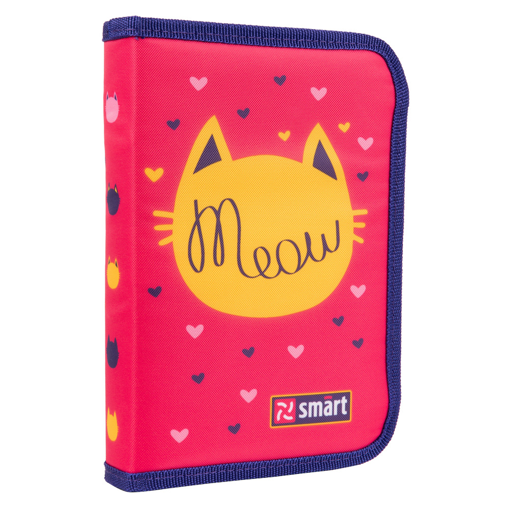 Пенал твердий одинарний з двома клапанами Smart HP-04 Meow 533282
