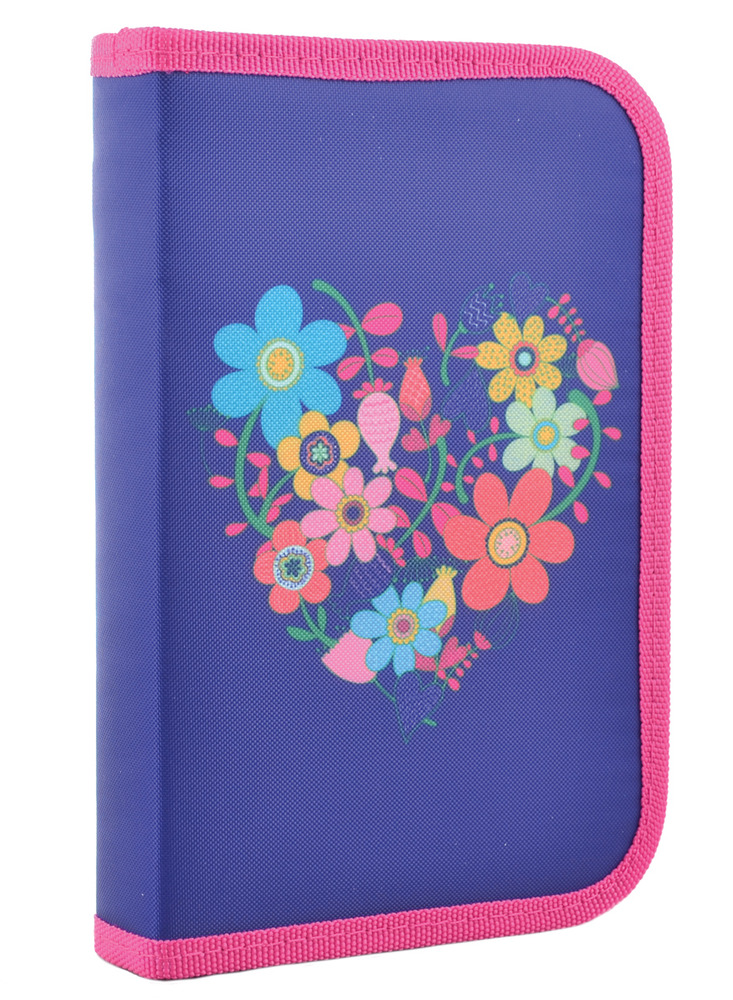 Пенал твердий Smart одинарний без клапана HP-02 Flower Blue