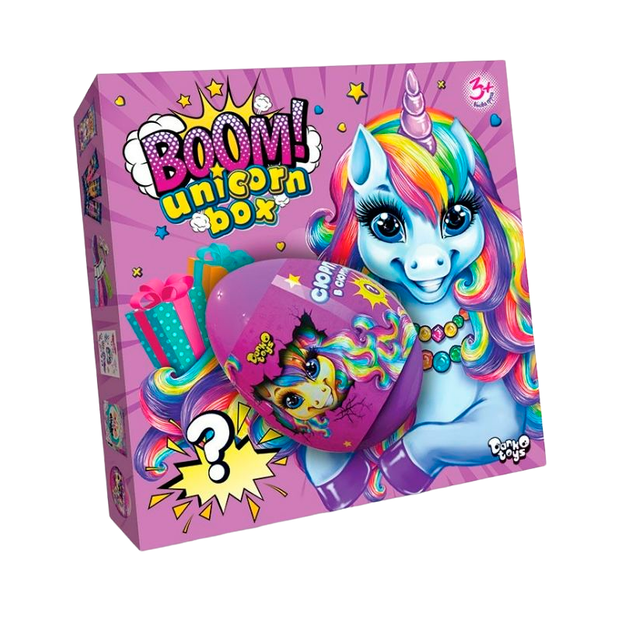 Набір креативної творчості Danko Toys - Boom! Unicorn Box яйце- сюрприз Поні BUB-01-01U