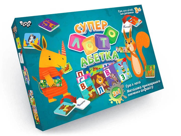 Настільна розважальна гра Danko Toys - Суперлото Абетка СЛА-01U