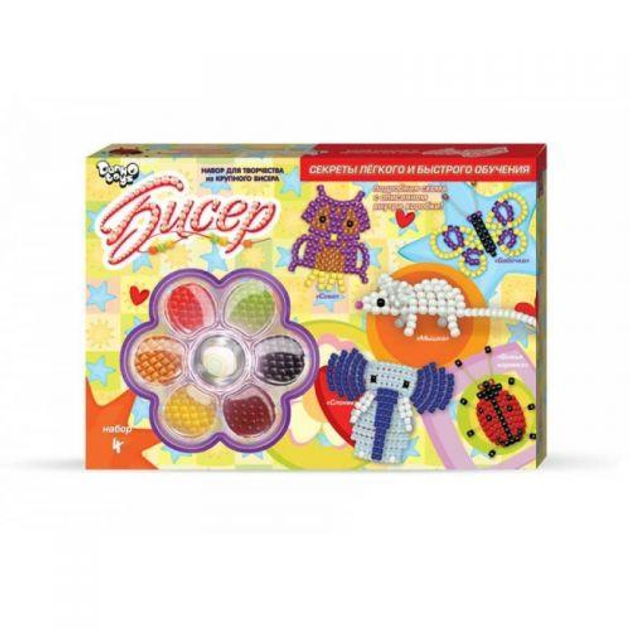 Набір для творчості Danko Toys - Бісер середній Б6-1,Б6-2,Б6-3,Б6-4