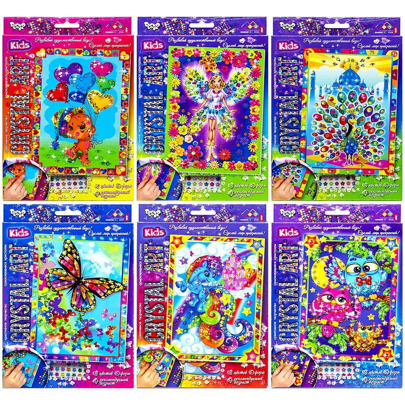 Набір креативної творчості  Danko Toys - CRYSTAL  ART KIDS CArt-01-01,02,03,04...10