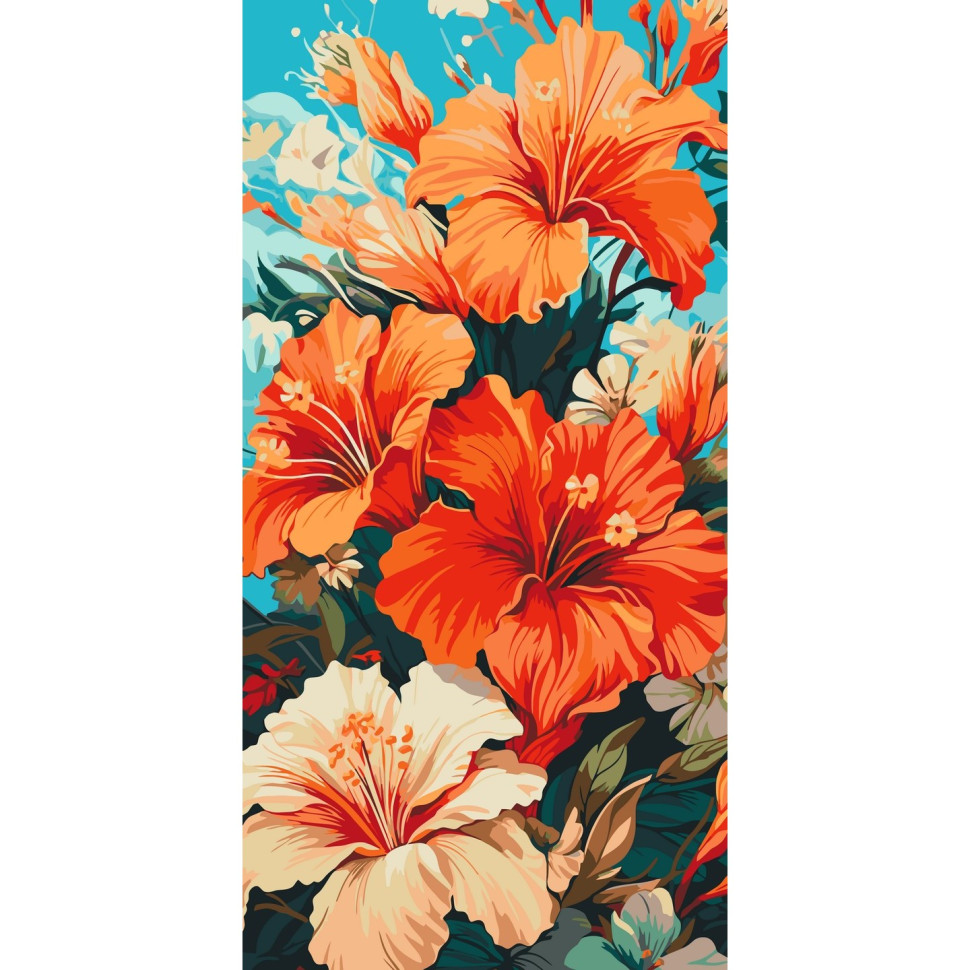 ArtCraft Картина за номерами. Гібіскус 40х80 см