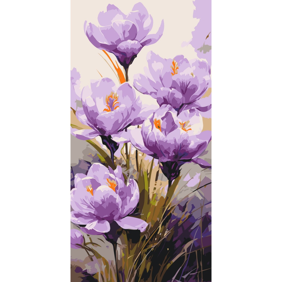 ArtCraft Картина за номерами. Крокуси 40х80 см