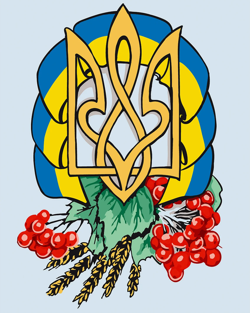ArtCraft Картина за номерами. Герб України 40х50 см