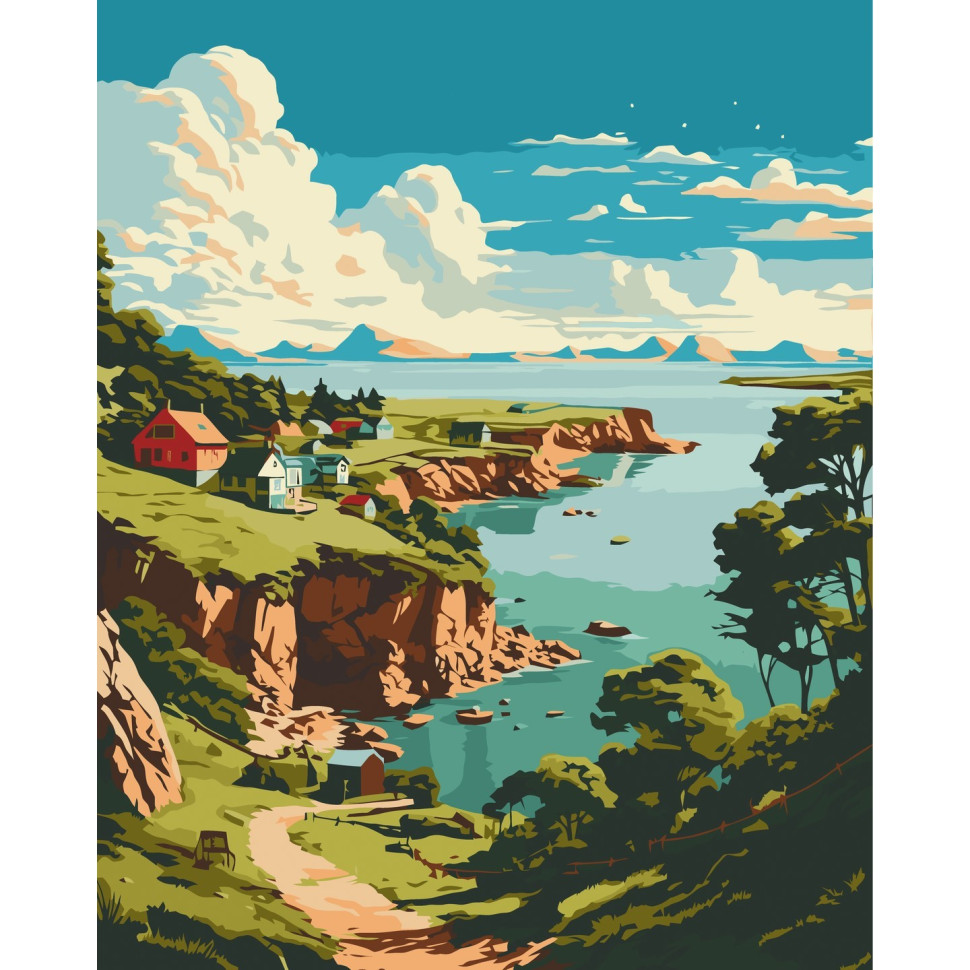ArtCraft Картина за номерами. Мальовнича затока 40x50 см