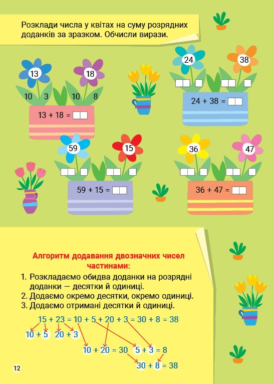 Книга Креативна математика. Додавання і віднімання в межах 100. Фото 3