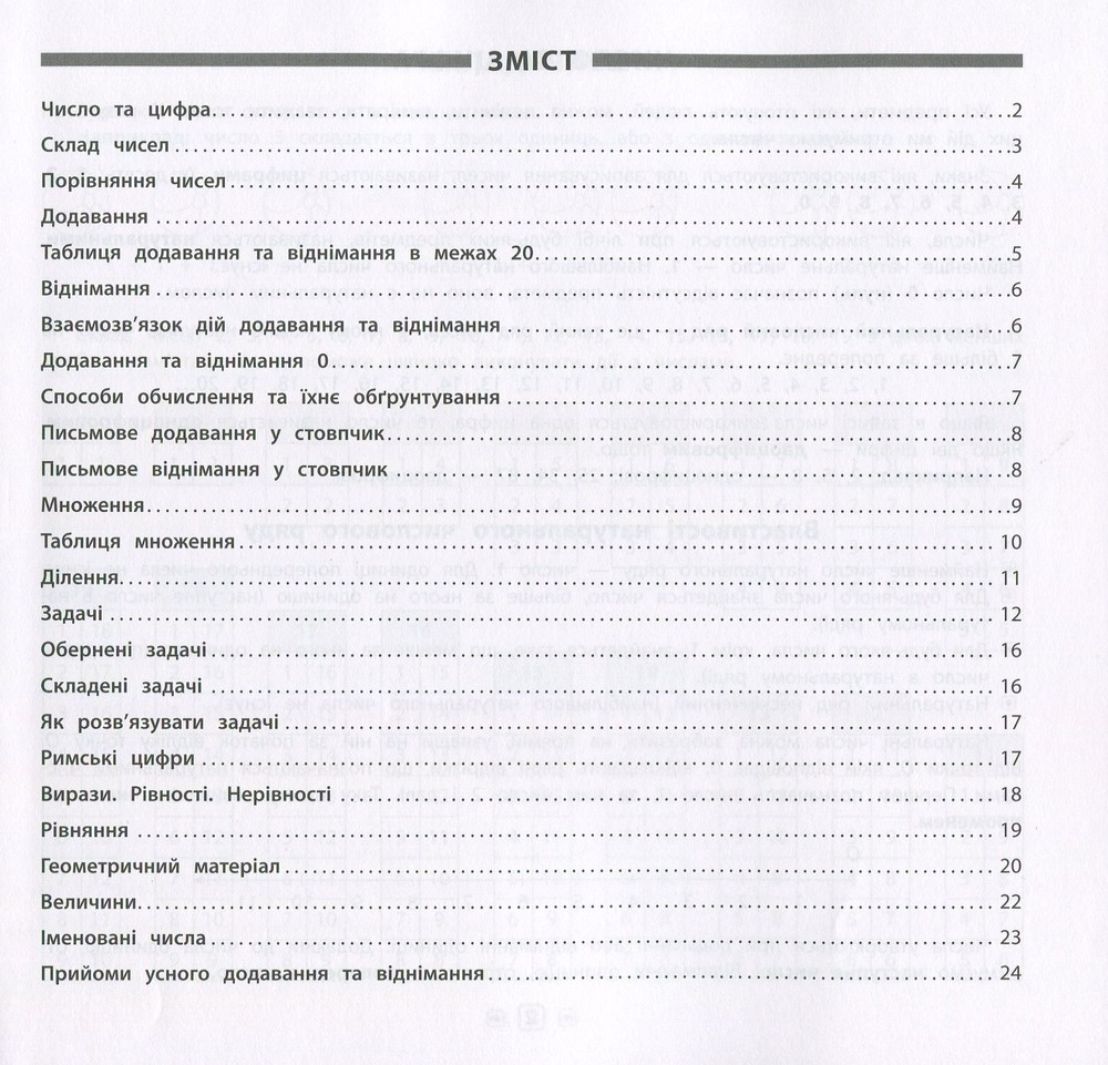 Книга Пам’ятка для початкової школи. Математика. 1-2 класи. Фото 3