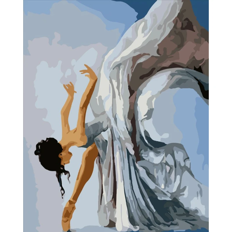 SANTI Картина за номерами. Танець балерини 40x50 см