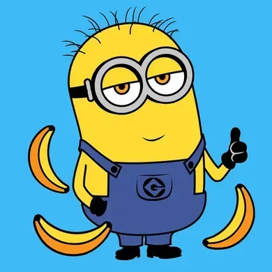 SANTI Картина за номерами. Minion 25х25 см