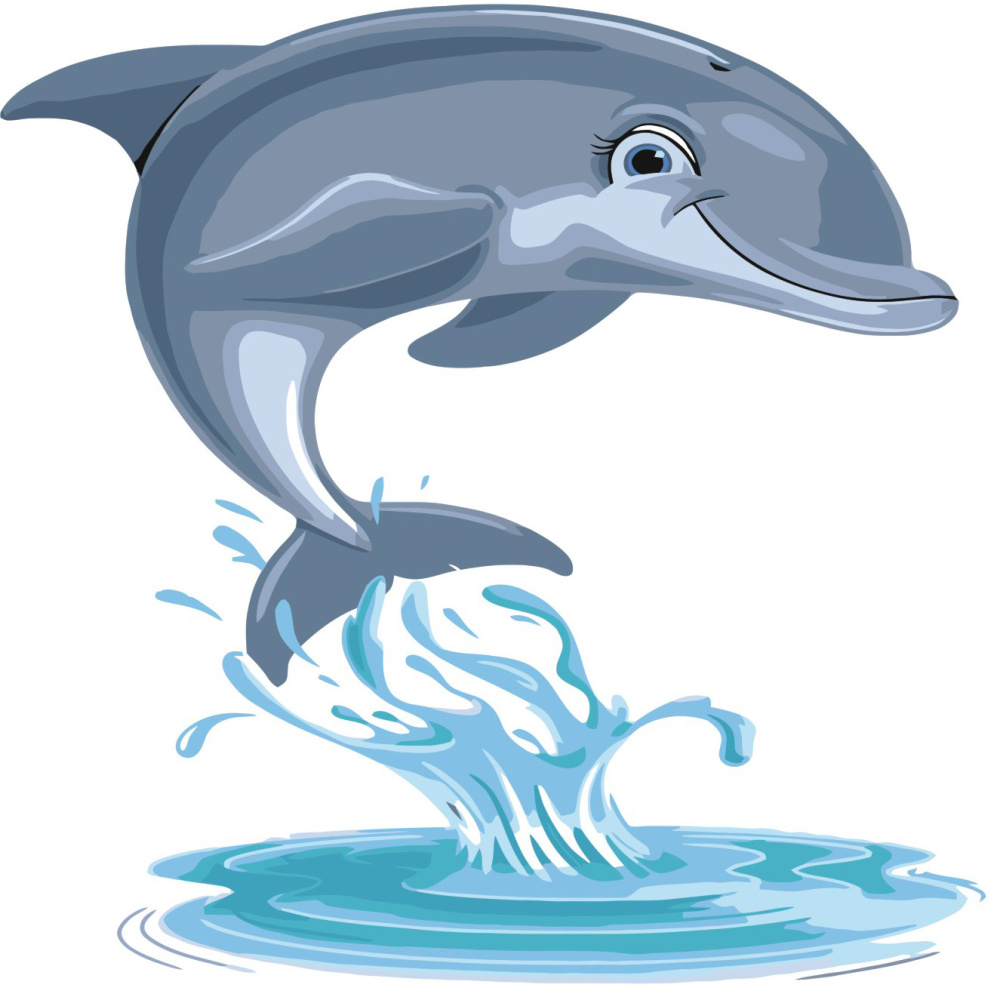Strateg Картина за номерами. Дельфін з лаком 30х30 см