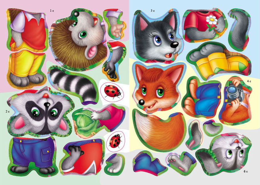 Книга Збери ціле. Лісові тварини. Розвивальні наліпки з логічними завданнями. 47 наліпок. Фото 5