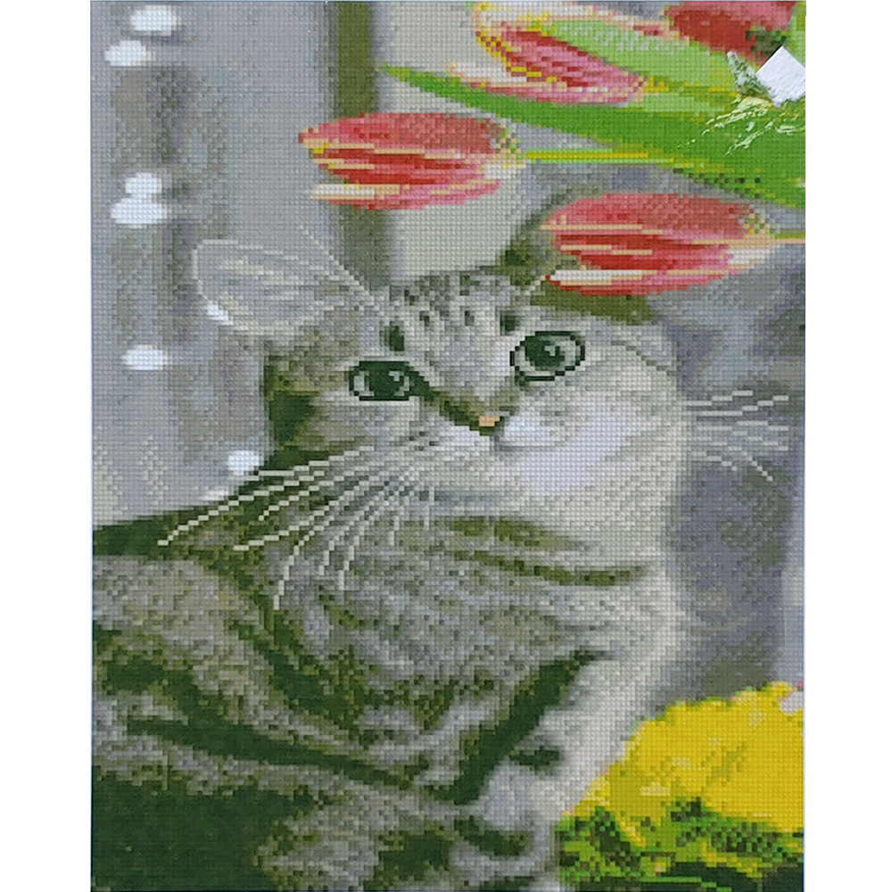 Strateg Алмазна мозаїка. Милий котик 40х50 см