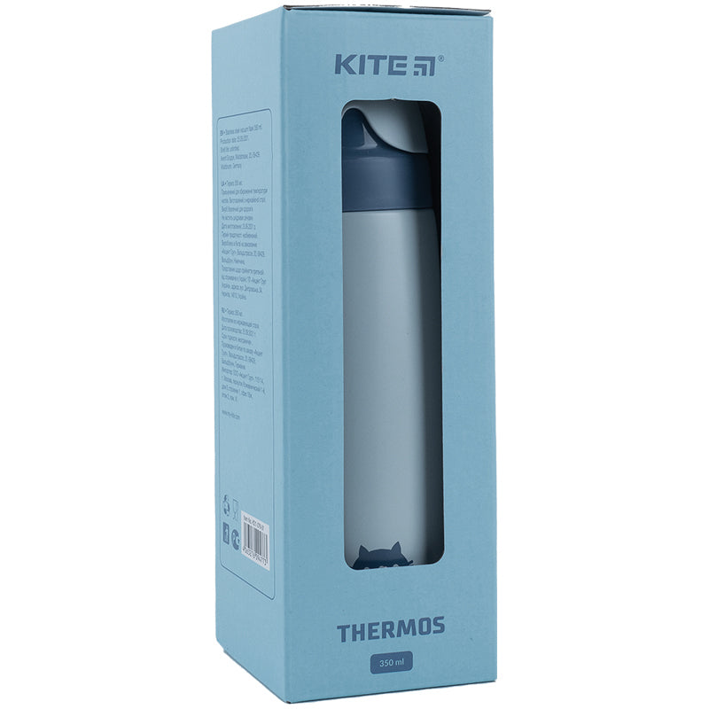 Термос Kite Сat K21-376-01, 350 мл, блакитний. Фото 5