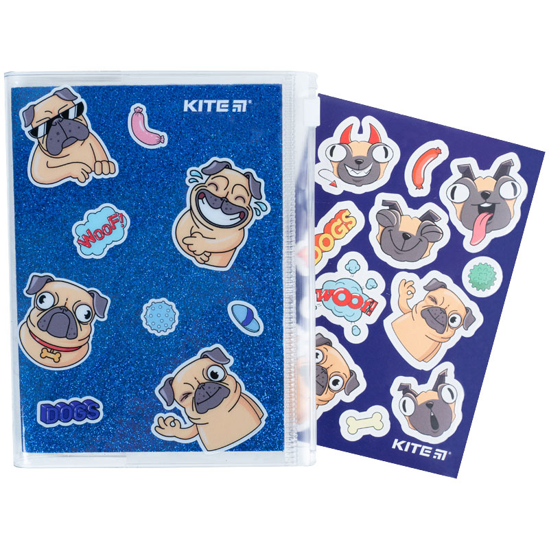 Блокнот Kite Blue dogs K22-462-4, 80 аркушів, клітинка, силіконова обкладинка. Фото 5