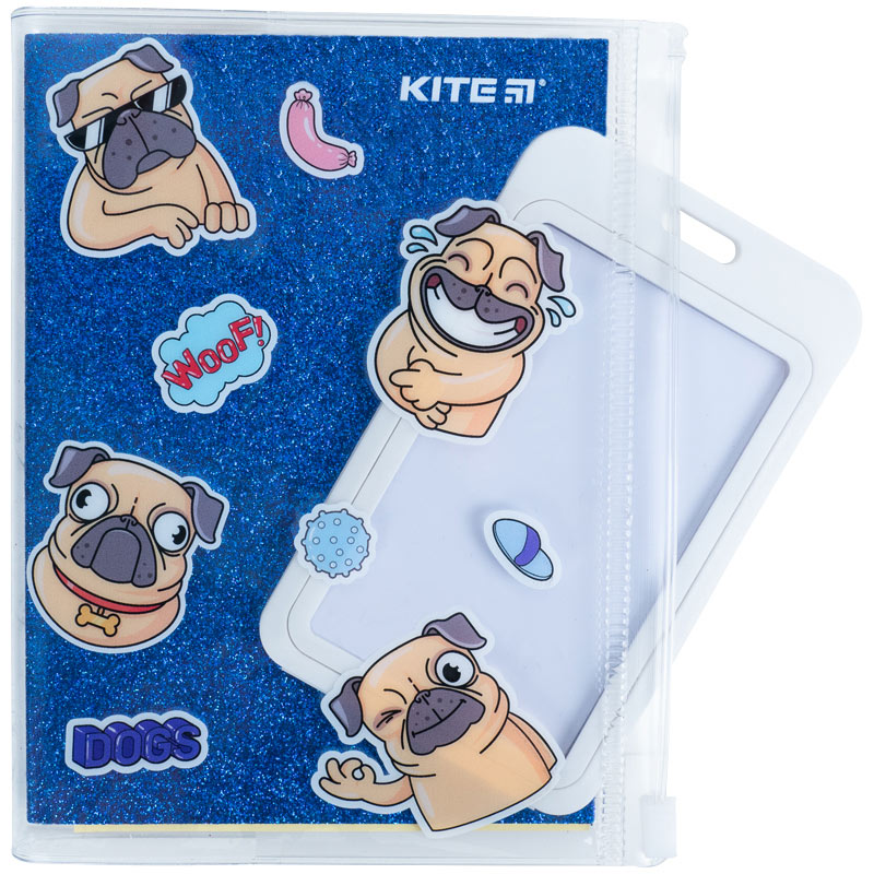 Блокнот Kite Blue dogs K22-462-4, 80 аркушів, клітинка, силіконова обкладинка. Фото 6