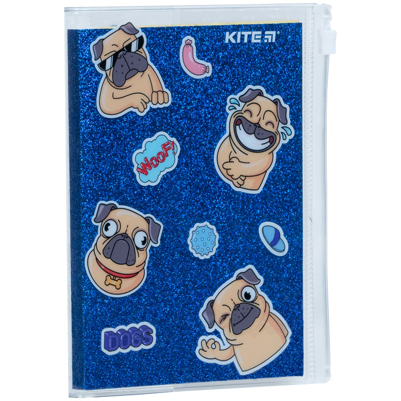 Блокнот Kite Blue dogs K22-462-4, 80 аркушів, клітинка, силіконова обкладинка. Фото 2