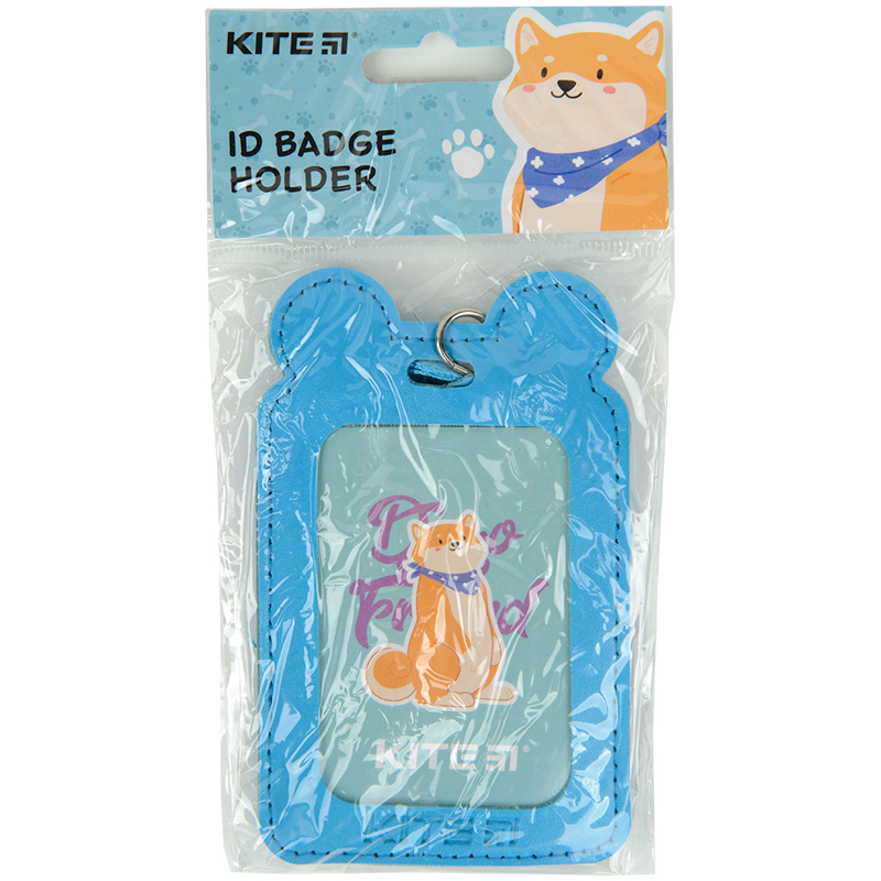 Бейдж вертикальний Kite K22-296-07, на шнурку, блакитний. Фото 4