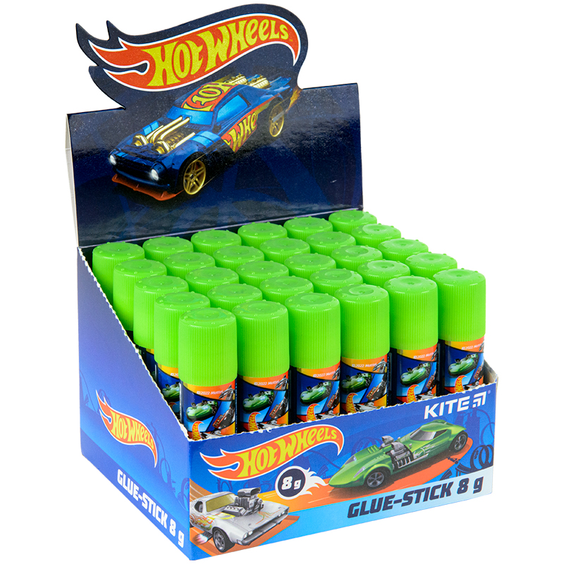 Клей-олівець PVP Kite Hot Wheels HW22-130, 8 г (30шт). Фото 2