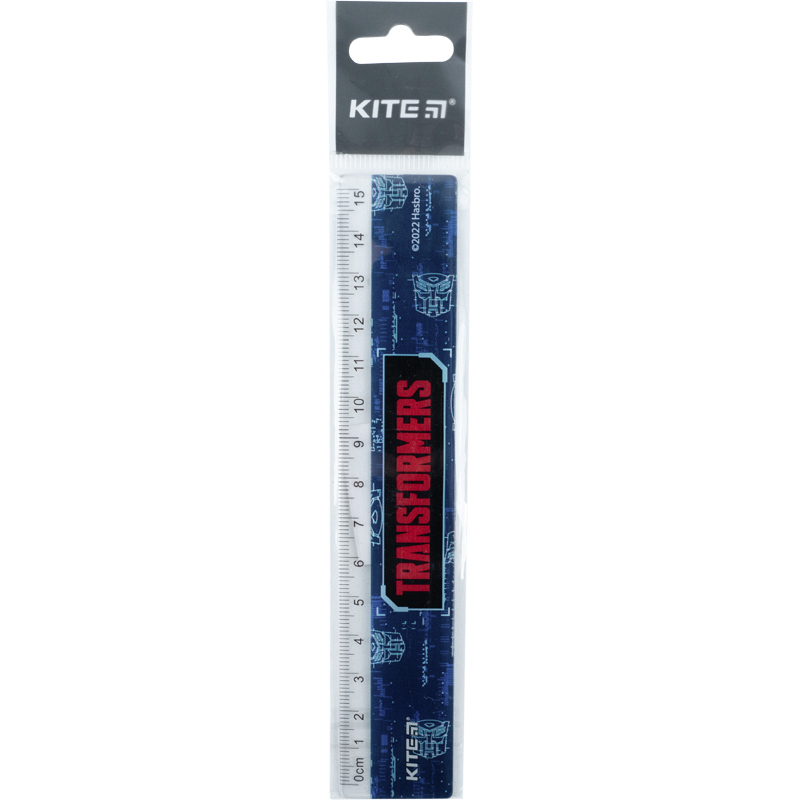 Лінійка пластикова Kite Transformers TF22-090, 15 см. Фото 2