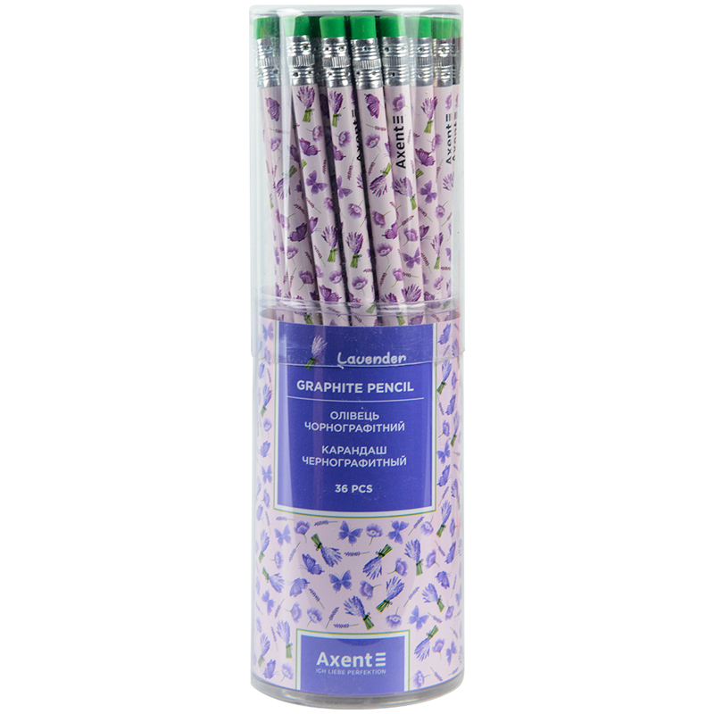 Олівець графітний Axent Lavender 9009-12-A, HB, 2.2 мм