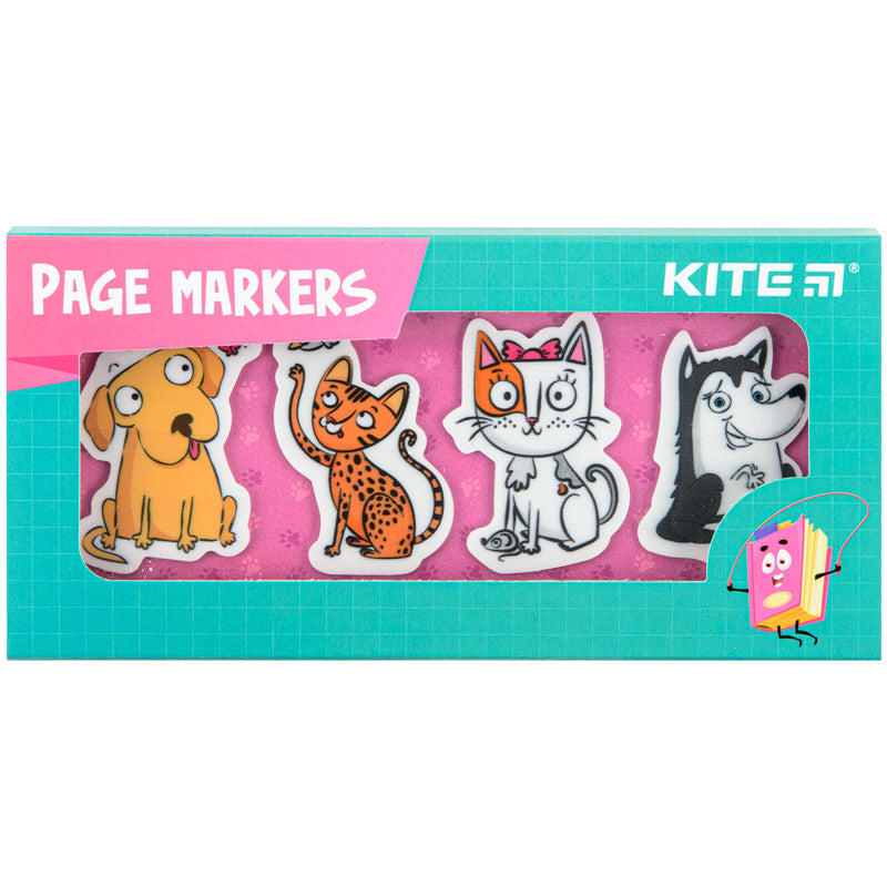 Закладки пластикові Kite Pets K22-479-5, 4x20 шт, 35х50 мм. Фото 2