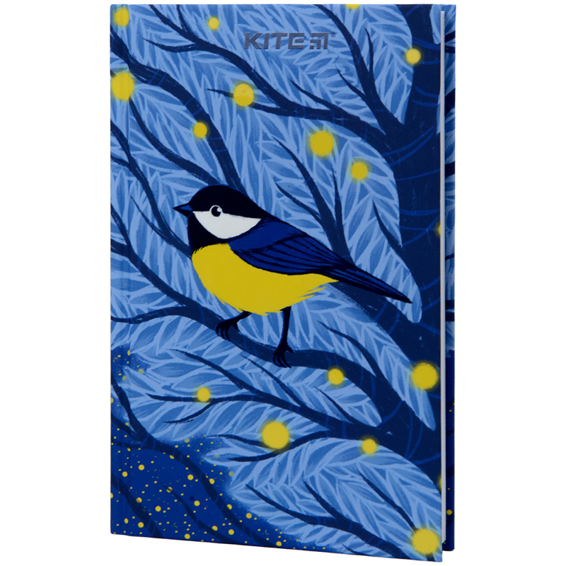 Книга записна Kite Синиця K22-199-3, тверда обкладинка, А6, 80 аркушів, клітинка