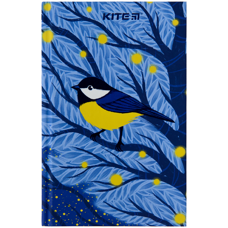 Книга записна Kite Синиця K22-199-3, тверда обкладинка, А6, 80 аркушів, клітинка. Фото 2