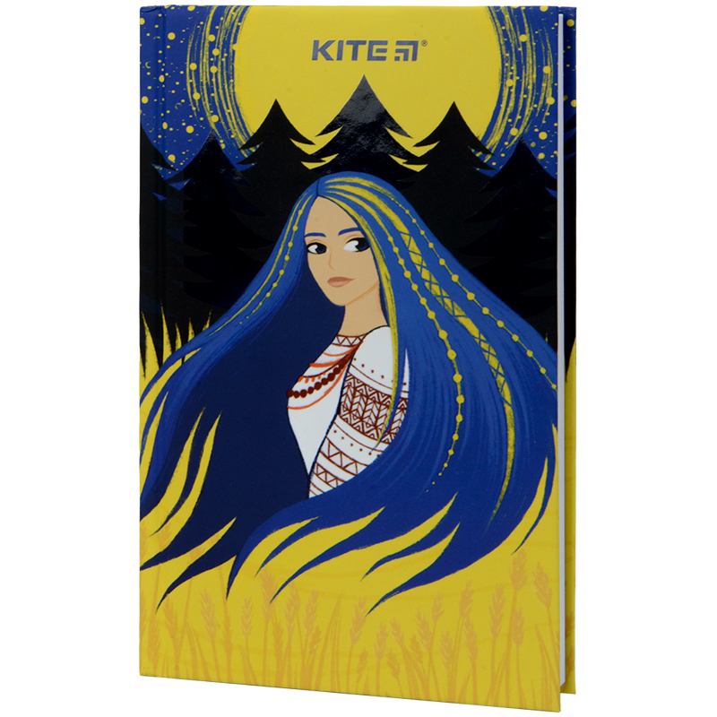 Книга записна Kite Українка K22-199-4, тверда обкладинка, А6, 80 аркушів, клітинка
