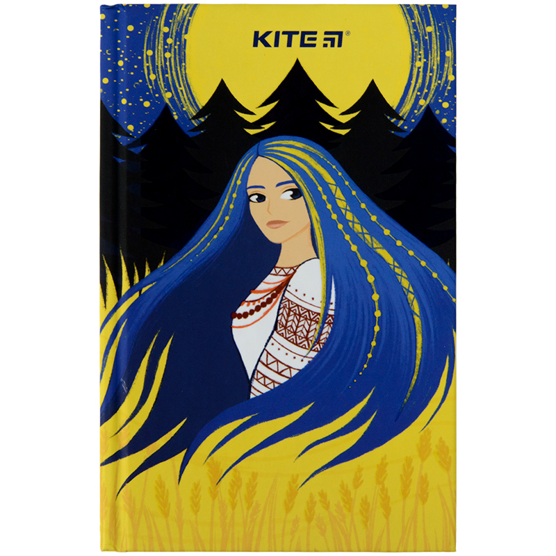 Книга записна Kite Українка K22-199-4, тверда обкладинка, А6, 80 аркушів, клітинка. Фото 2