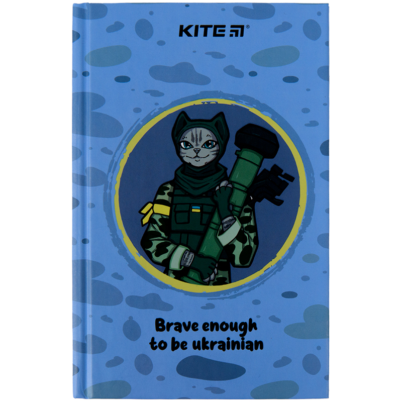 Книга записна Kite Хоробрий кіт K22-199-6, тверда обкладинка, А6, 80 аркушів, клітинка. Фото 2