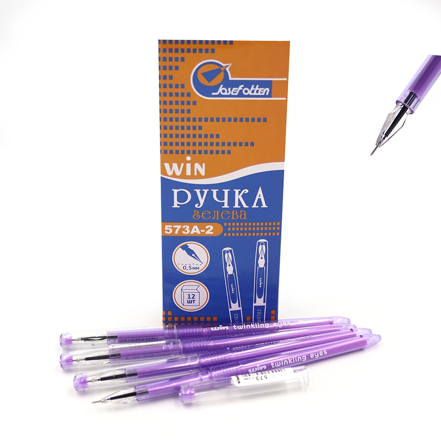 Ручка Winning гелева Пір'ячко фіолетова 0,5 мм WZ-573-12PURPLE