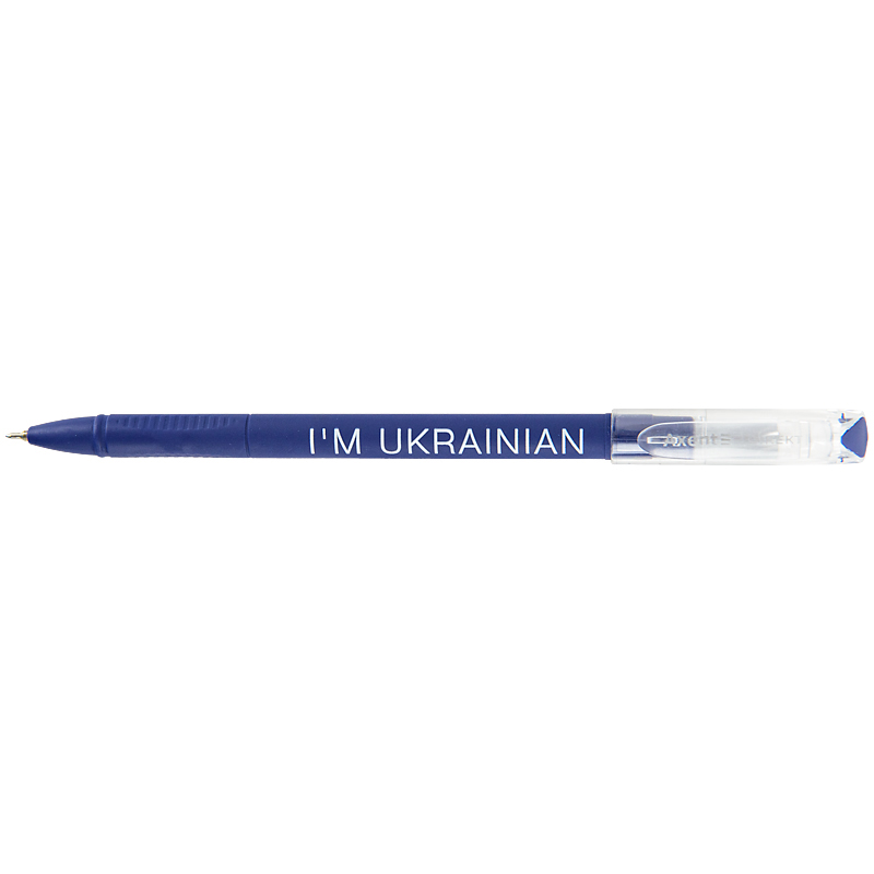 Ручка кулькова Axent Direkt I'm ukrainian AB1002-01-02-A, 0.7 мм, синя. Фото 3