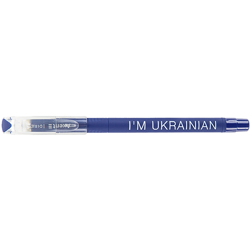 Ручка кулькова Axent Direkt I'm ukrainian AB1002-01-02-A, 0.7 мм, синя. Фото 2