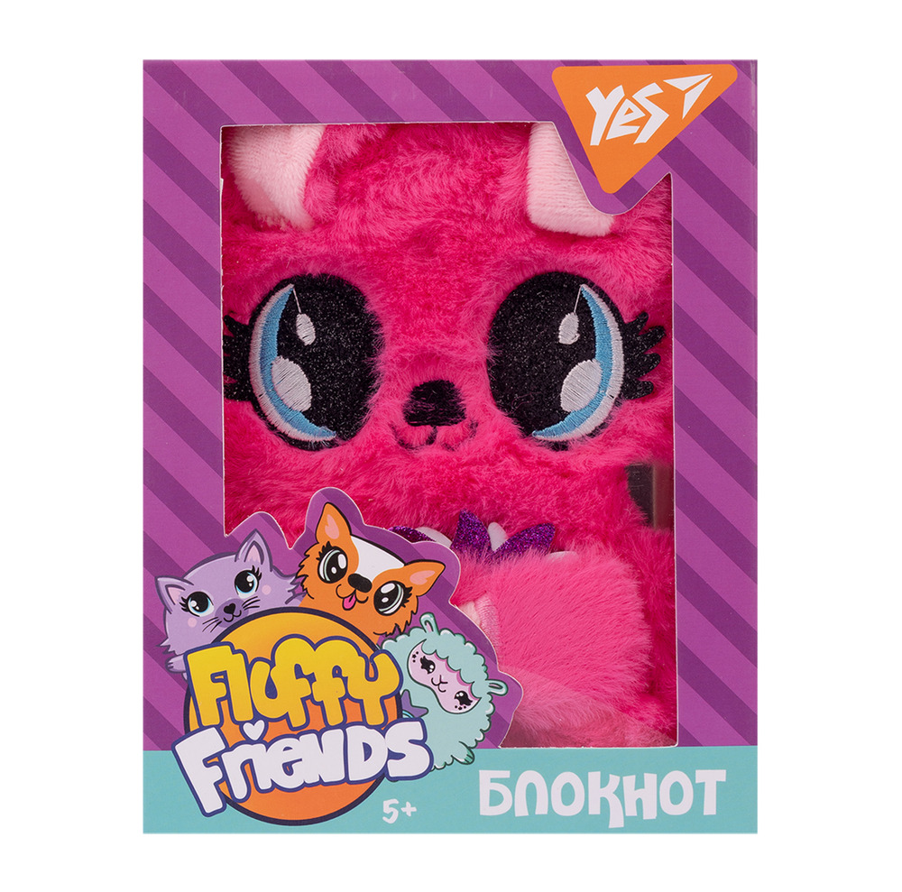Блокнот пухнастий YES А6 80 аркушів лінійка Line Friends зайченя Орлі 151702. Фото 2