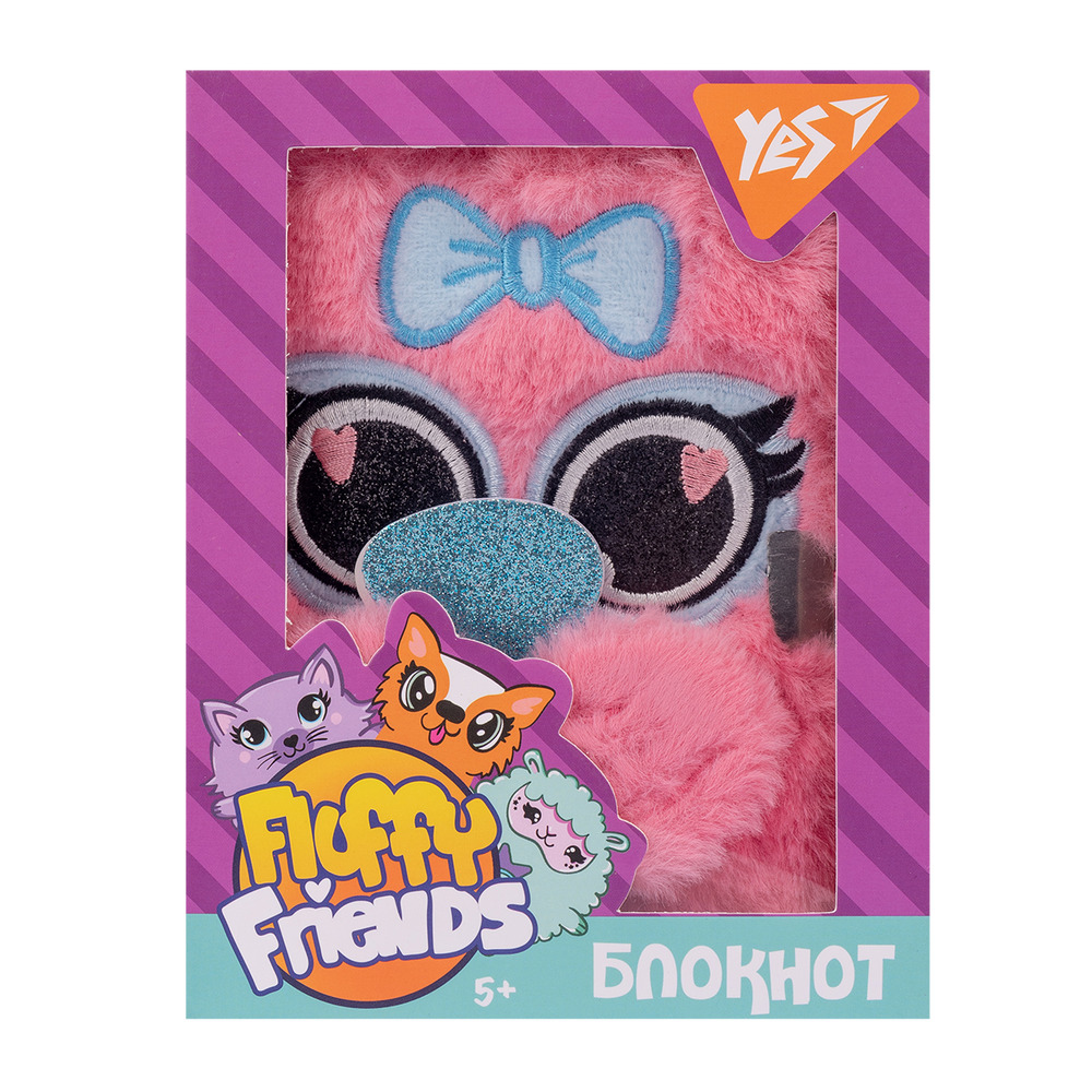 Блокнот пухнастий YES А6 80 аркушів лінійка Line Friends сова Саллі 151700. Фото 2