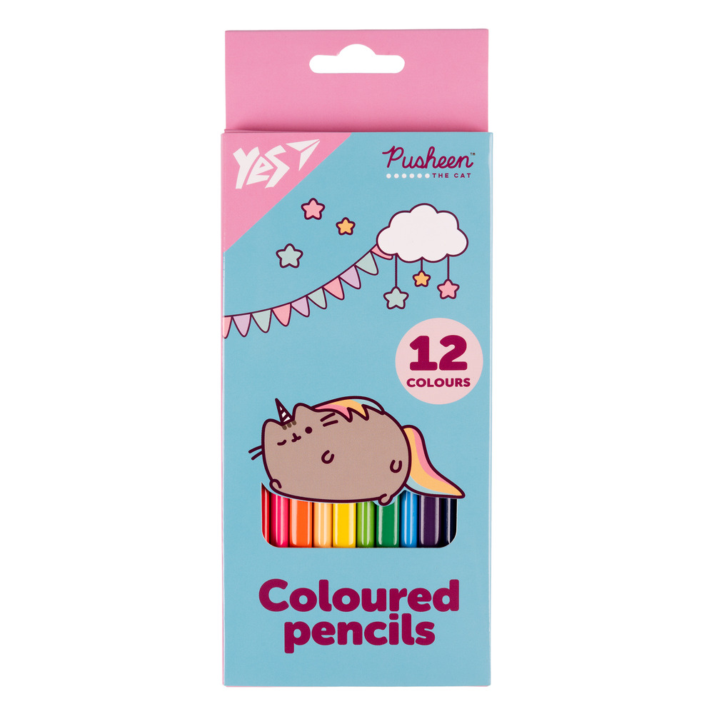 Олівці кольорові Yes 12 кольорів Pusheen 290721